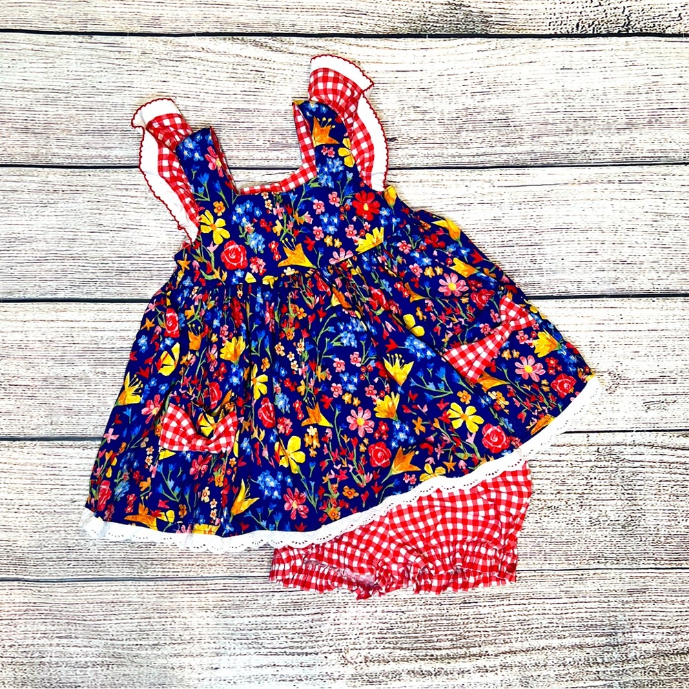 Sewn With Hearts Floral Patriotic Set